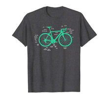 Load image into Gallery viewer, Bike Anatomy Bicycle T-Shirt Bicycle Parts Shirt Gift Idea
