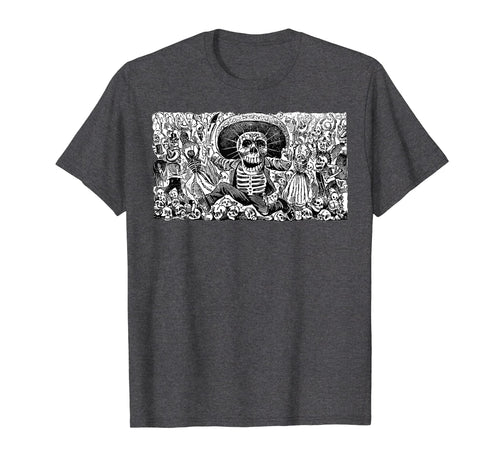 Skeleton Sombrero Mexico Day Of The Dead Dia De Los Muertos  T-Shirt
