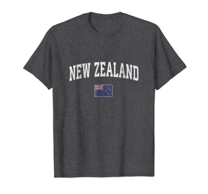 New Zealand T-Shirt Vintage Sports New Zealander Flag Tee