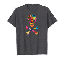 Load image into Gallery viewer, Flowers Skull And Crossbones Funky Pirate T-Shirt
