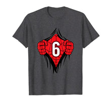 Load image into Gallery viewer, Boys Superhero Comic Birthday Shirt 6 Year Old Cartoon
