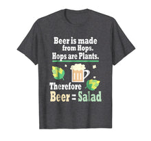 Load image into Gallery viewer, Beer is made from Hops Hops are Plants Beer = Salad T-shirt
