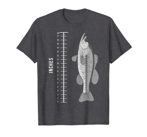 Fishing Ruler TShirt Fishermen Bass Fathers Day Gift Tee