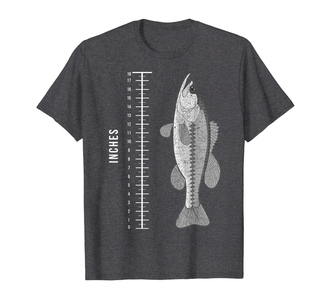 Fishing Ruler TShirt Fishermen Bass Fathers Day Gift Tee