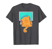 Load image into Gallery viewer, House Cat Owner Gamer Headphone Screen Player Kitten T-Shirt
