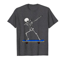 Load image into Gallery viewer, Skeleton DAB on Skateboard Tee Gift idea for Skater &amp; Sporty
