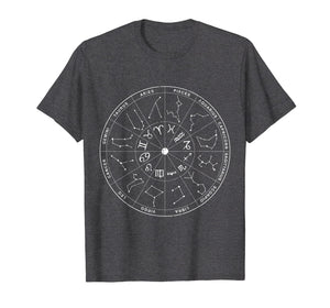 Constellation Shirt Vintage Retro Sky Map T-shirts