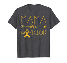 Load image into Gallery viewer, Golden Mama Of A Warrior Childhood Cancer Awareness T-Shirt
