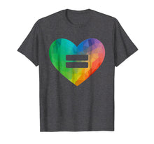 Load image into Gallery viewer, LGBT Love is Love Equality Shirt - Rainbow Heart Equal Sign

