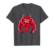 Load image into Gallery viewer, Gym Bull Horned Bodybuilder Bison Shirt - Fitness Tee Gift
