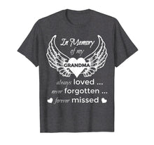 Load image into Gallery viewer, In Memory of My Grandma Guardian Angel Wings T Shirt

