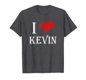 I Love Kevin T-Shirt Husband Son Boyfriend Fiance Red Heart