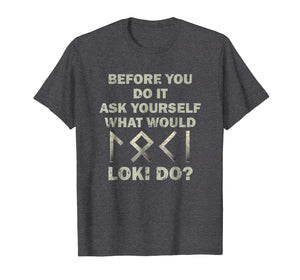 Funny Norse Vikings Shirt Loki God Runes Mythology TShirt