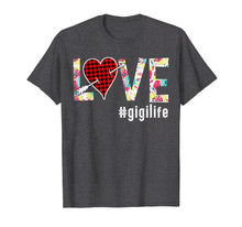 Load image into Gallery viewer, Love Gigi life #gigilife Buffalo Plaid Heart Floral T Shirt

