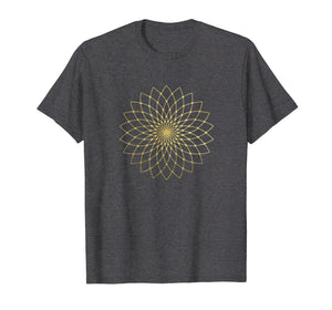 Lotus Flower Sacred Geometry Tshirt Gift Yoga Tee