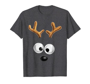 Matching Family Christmas Reindeer Face Shirt for Kids