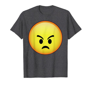 HD Emoji Angry Face Shirt - Grumpy Emoticon Tee - Mad Emotag