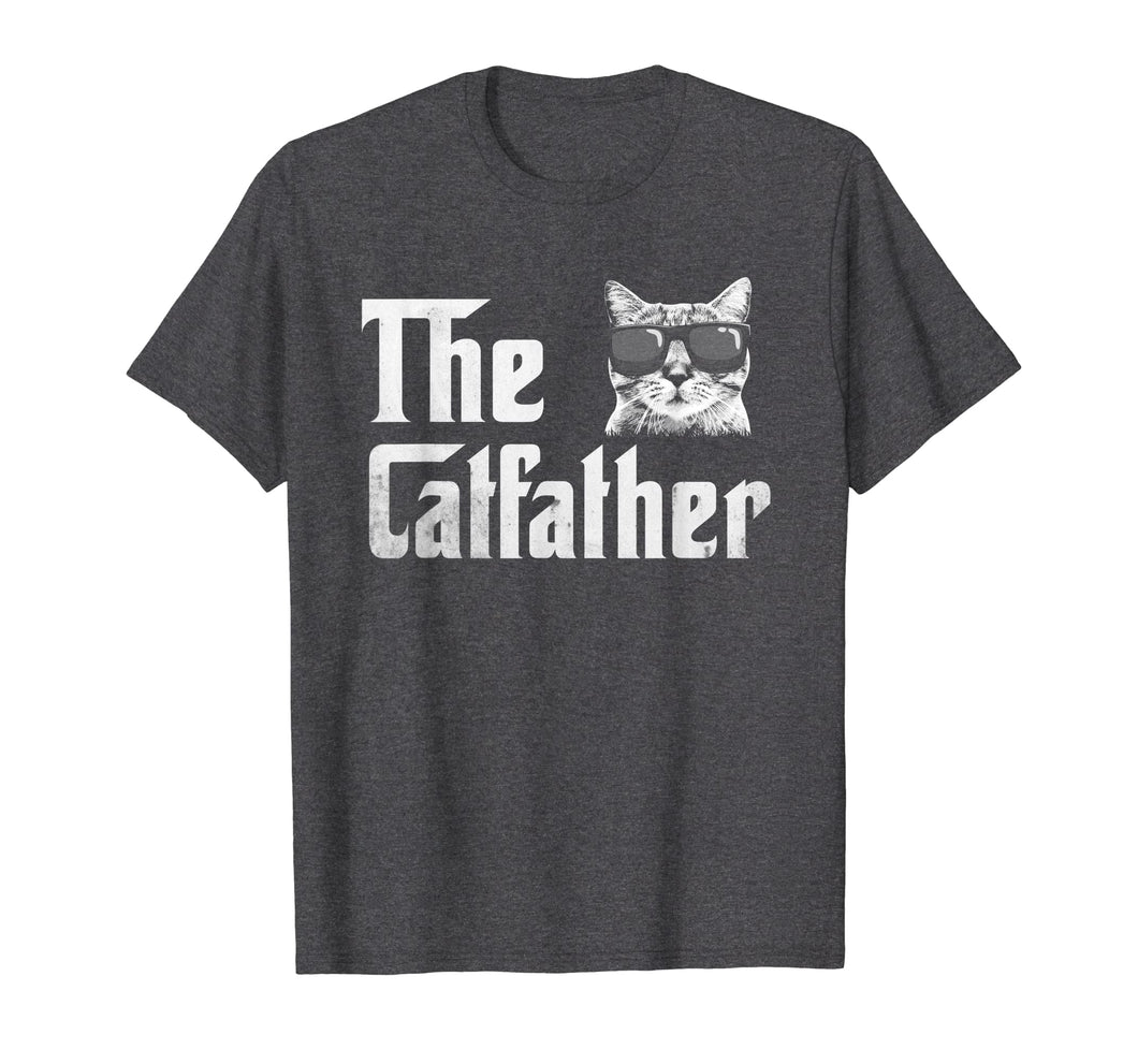 Mens The Catfather T-Shirt Funny Father's Day Gift for Cat Daddy
