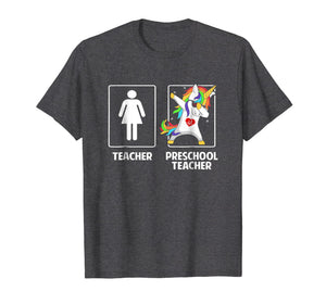 Preschool Pre-K Teacher Unicorn Dabbing Funny T Shirt Gifts