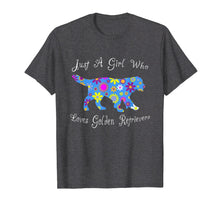 Load image into Gallery viewer, Golden Retriever Shirts For Girls - Cute Floral Gift Tees
