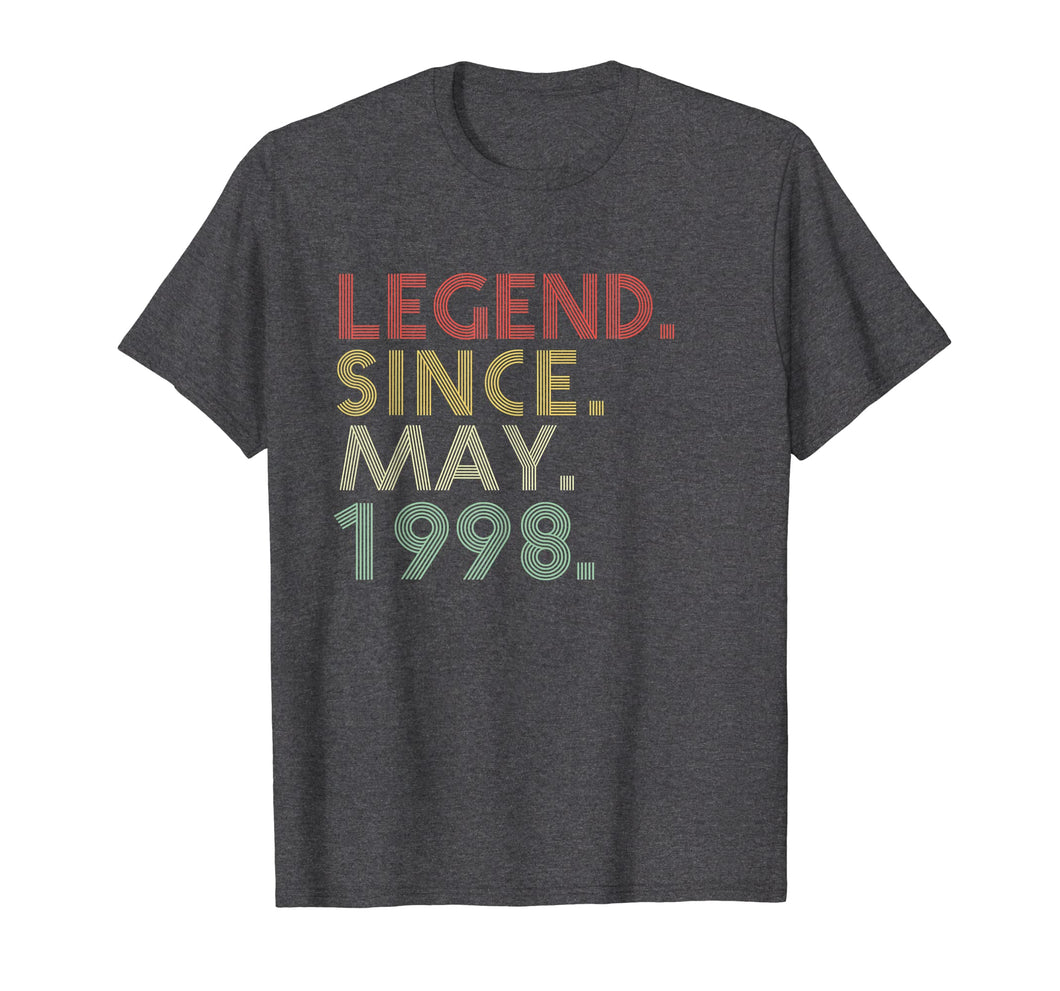Legend Since May 1998 T Shirt 21st B-day Gift Decorations