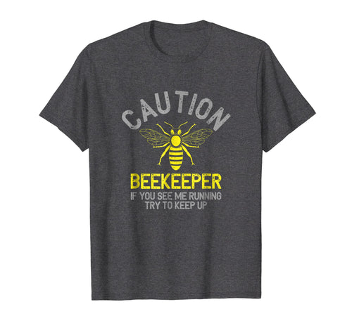 Mens Beekeeper T-Shirt Caution Beekeeping Funny Bee Lover Gift