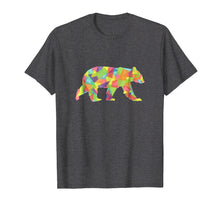 Load image into Gallery viewer, Fractal Geometric Bear T-Shirt - Pastel Crystal Tee
