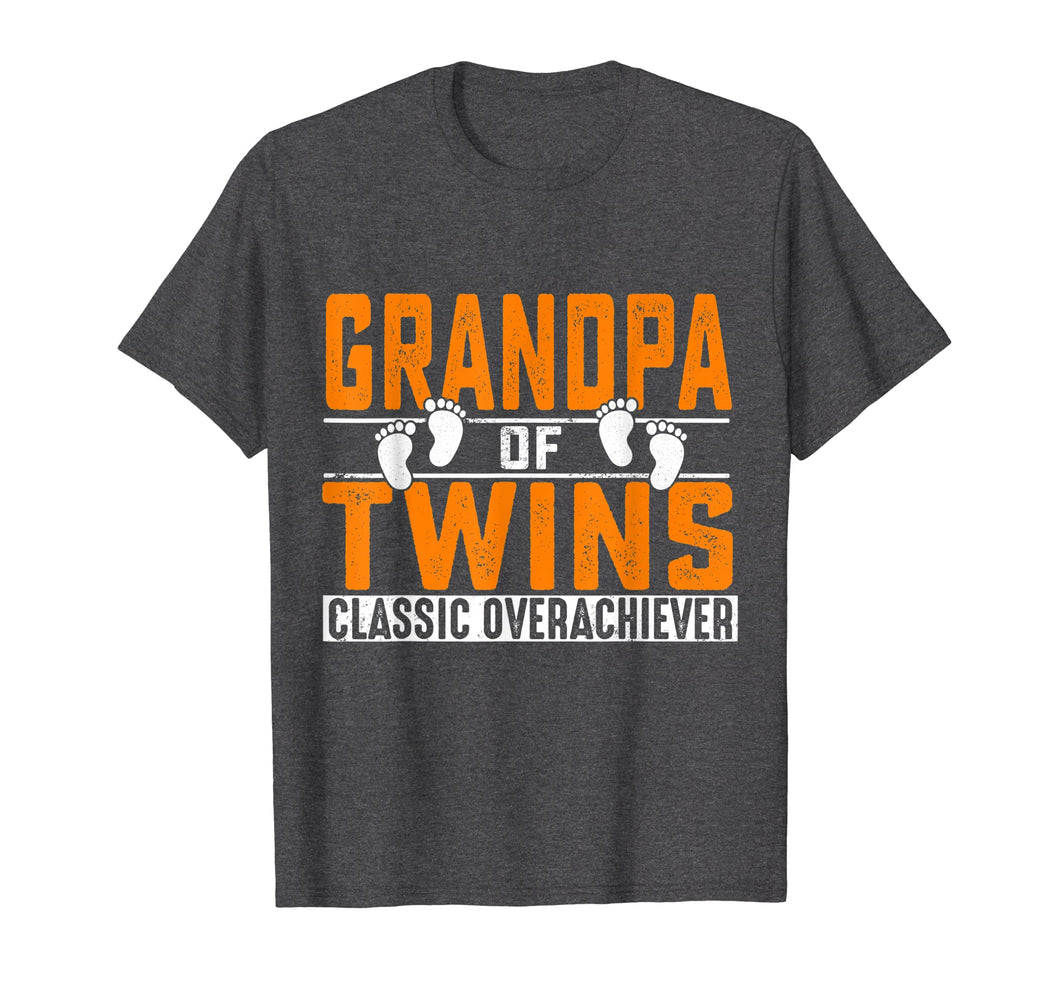 Mens Fathers Day shirt New Grandpa of Twins Gift Twin Boy Girl