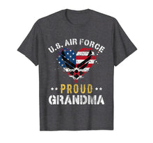 Load image into Gallery viewer, Proud Air Force Grandma T-Shirt American Flag Heart Veteran
