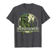 Load image into Gallery viewer, Papasaurus T-shirt, Fathers Day Gifts, Gifts for daddy
