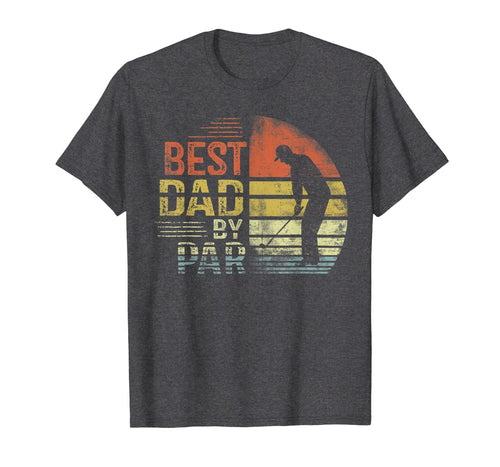 Mens Best Dad By Par Daddy Father's Day Gifts Golf Lover Golfer T-Shirt