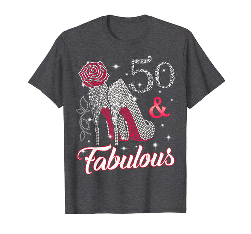 50 & Fabulous T-shirt. 50th Birthday t shirt for women