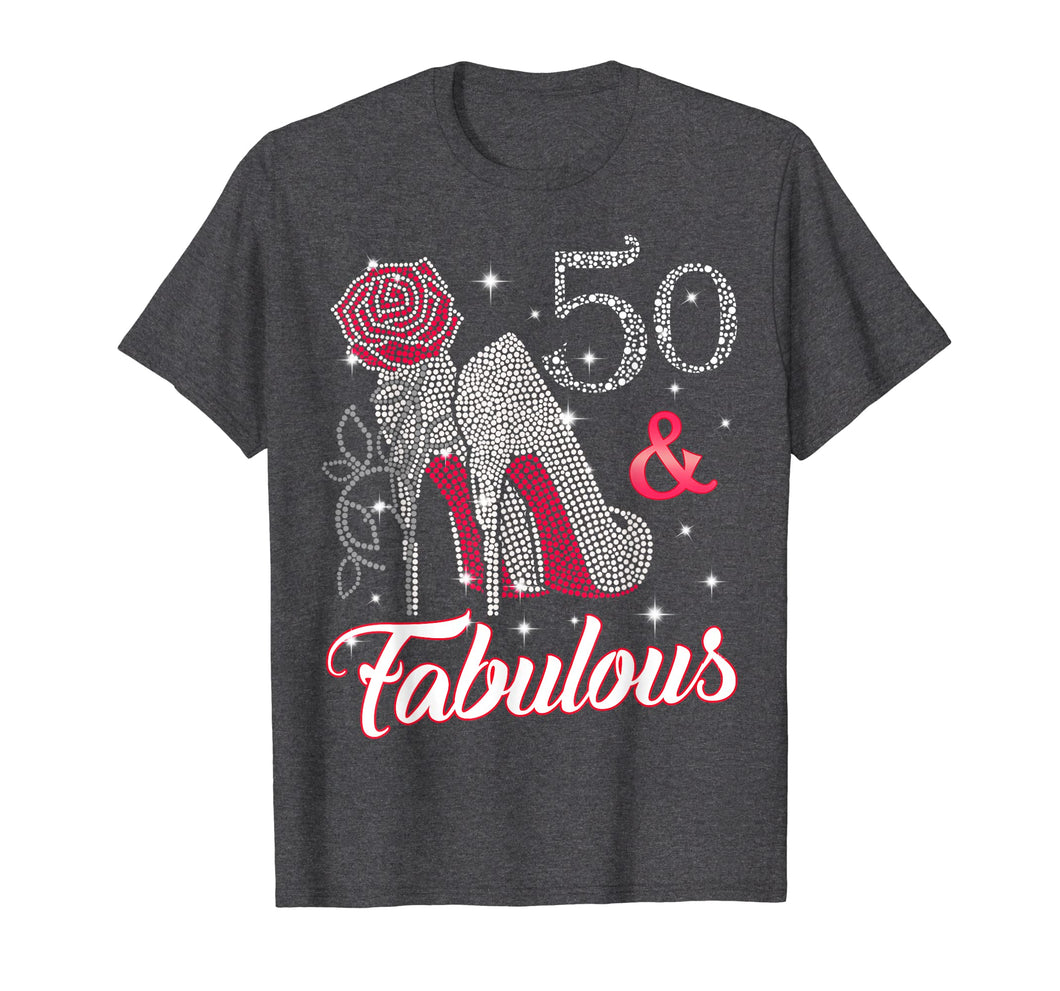 50 & Fabulous T-shirt. 50th Birthday t shirt for women
