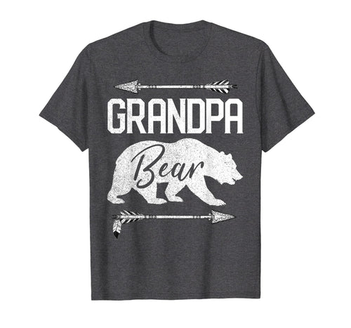 Mens Grandpa Bear Funny Father's Day T-Shirt Gift Papa Vintage
