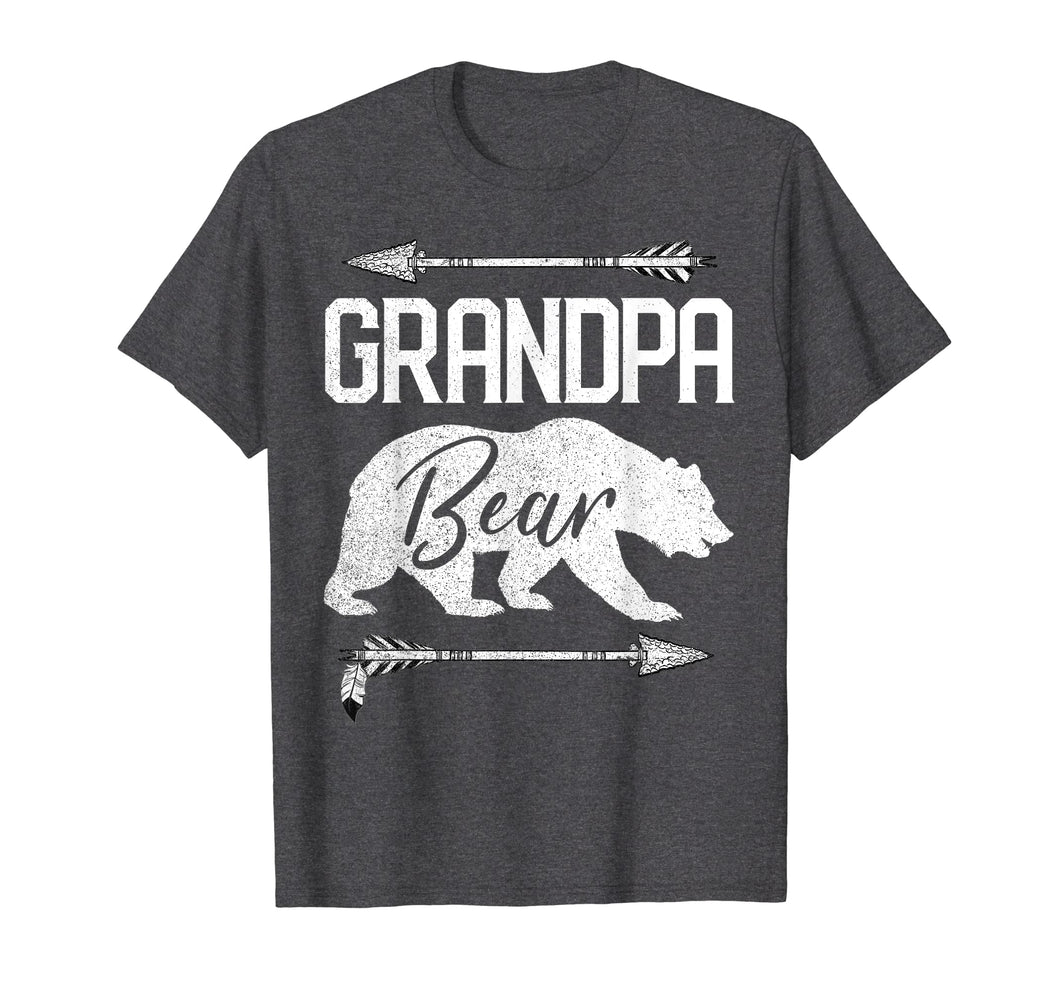 Mens Grandpa Bear Funny Father's Day T-Shirt Gift Papa Vintage