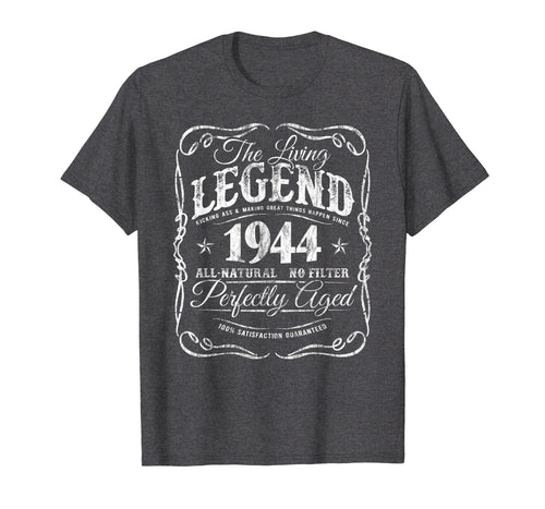 Vintage Legends Born In 1944 T-Shirt 75th Birthday Gift