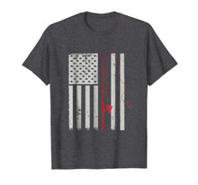 Load image into Gallery viewer, American Flag Patriotic Fishing Pole Outdoorsman T-Shirt
