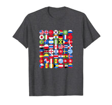 Load image into Gallery viewer, International World Flags T-shirt Flags World Map
