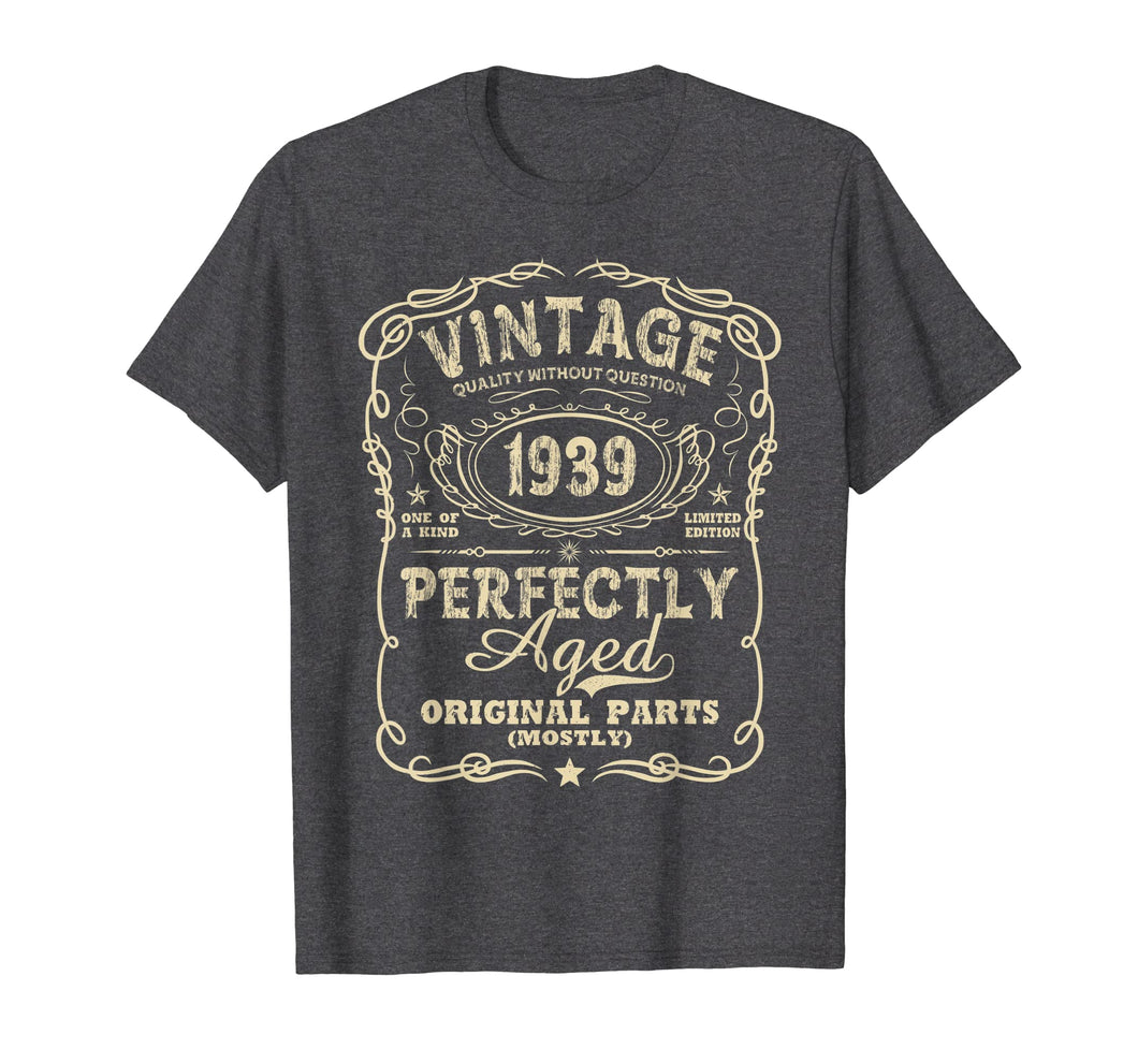 Vintage Made In 1939 T-Shirt 80th Birthday Gift