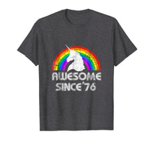 Load image into Gallery viewer, Unicorn Birthday T Shirt Rainbow 1976 42 Years Old 42nd Gift
