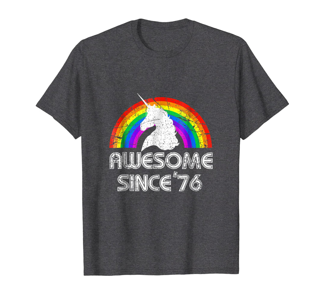 Unicorn Birthday T Shirt Rainbow 1976 42 Years Old 42nd Gift