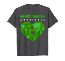 Load image into Gallery viewer, Heart Semicolon - Mental Health Awareness T Shirt
