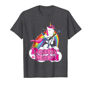 Funny Heavy Death Metal Unicorn T-Shirt For Men Woman Kids