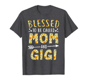Blessed to Be Called Mom and Gigi Sunflower Tee Shirt