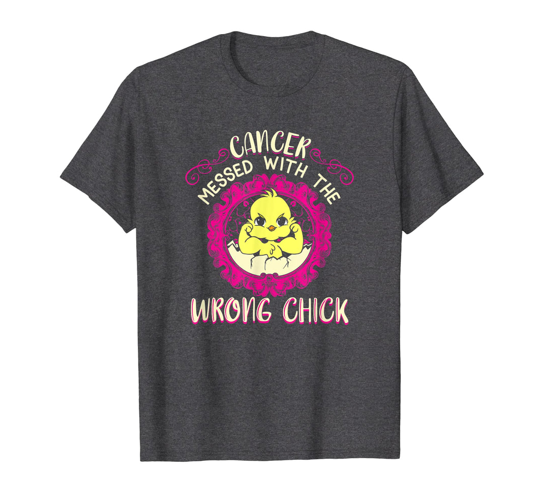 Breast Cancer -Cancer Messed With The Wrong Chick T- Shirt