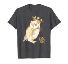 Load image into Gallery viewer, Crowned Golden Owl T Shirt Owl lovers
