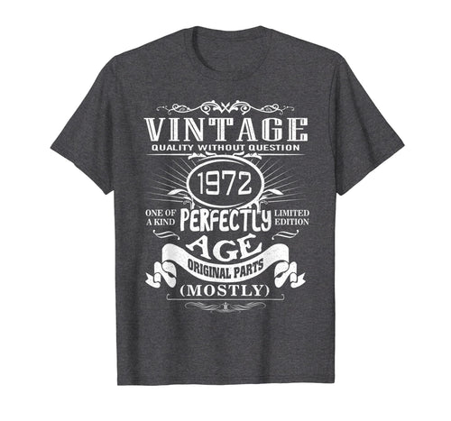 Happy 47th Birthday Vintage 1972 T-Shirt 47th Birthday Funny