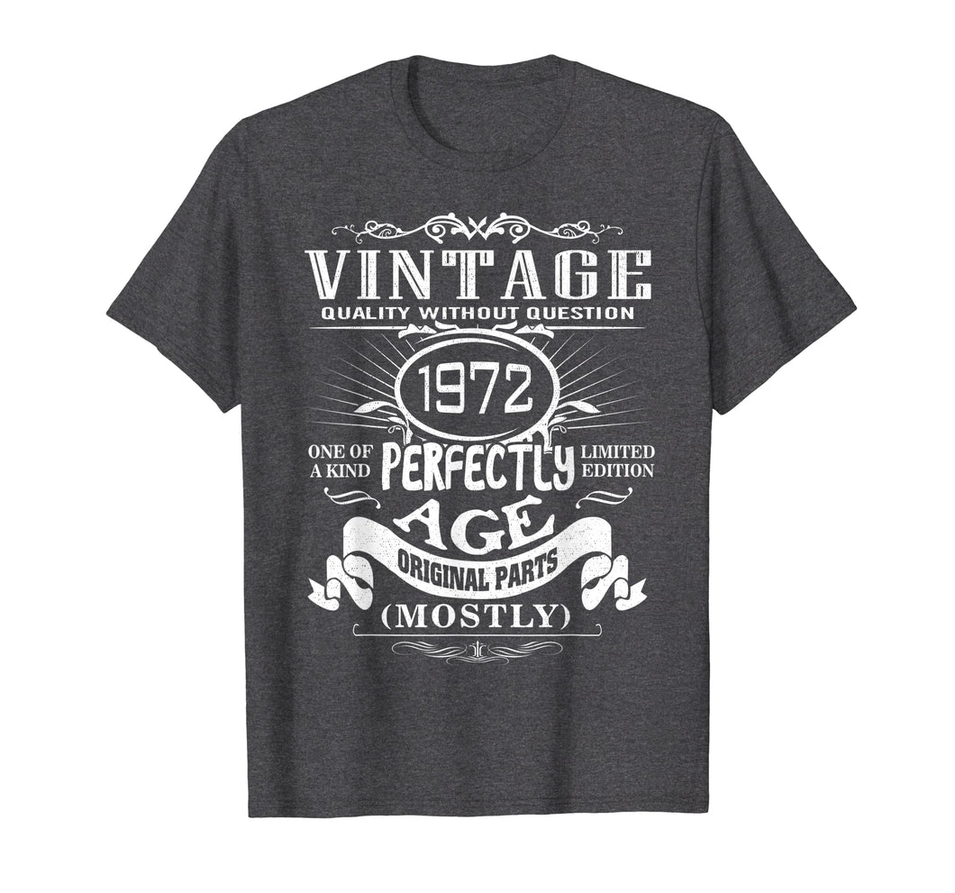 Happy 47th Birthday Vintage 1972 T-Shirt 47th Birthday Funny