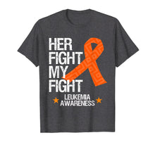 Load image into Gallery viewer, Leukemia Awareness T Shirt Her Fight Orange Ribbon Gift
