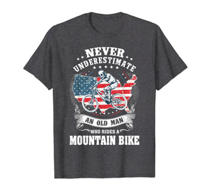 Mens Never Underestimate Mountain Bike Rider T-Shirt